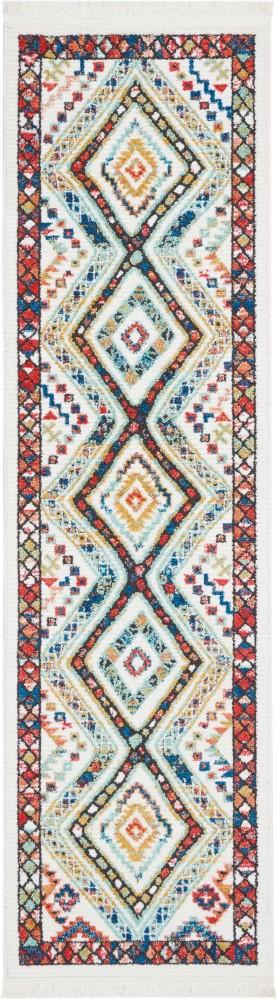 Nourison - Navajo NAV02 White Multicolor 22in x 79in Hallway Rug - NAV02-99446401328_CLOSEOUT veiw 1