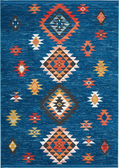 Nourison - Navajo NAV07 Blue 93in x 13 Oversized Rug - NAV07-99446401762_CLOSEOUT veiw 1