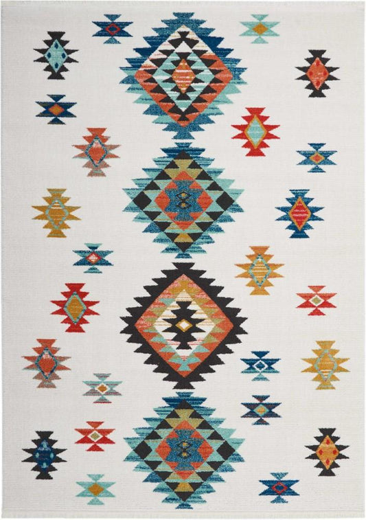 Nourison - Navajo NAV07 White 710in x 109in Oversized Rug - NAV07-99446401977_CLOSEOUT veiw 1