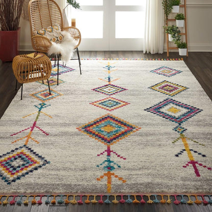 Nourison - Nomad NMD04 Grey Multicolor 710in x 106in Oversized Rug - NMD04-99446461421_CLOSEOUT veiw 2