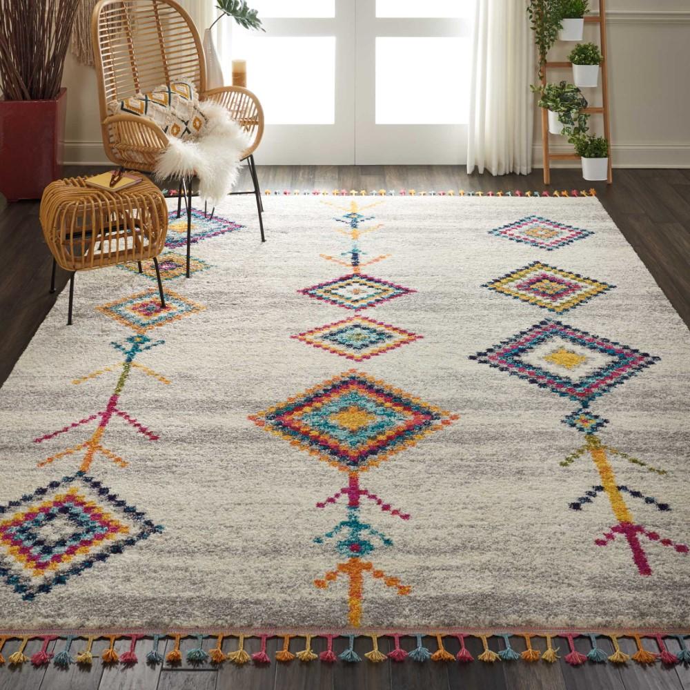 Nourison - Nomad NMD04 Grey Multicolor 810in x 12 Oversized Rug - NMD04-99446461452_CLOSEOUT veiw 2