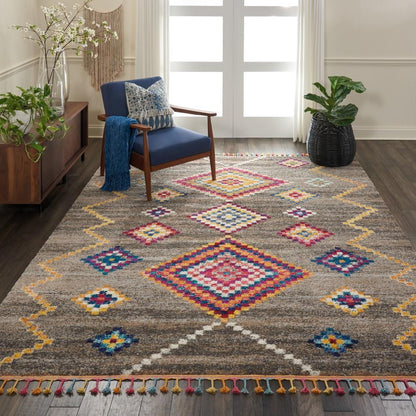 Nourison - Nomad NMD05 Bone Multicolor 710in x 106in Oversized Rug - NMD05-99446461605_CLOSEOUT veiw 2