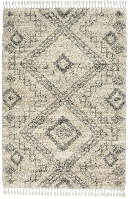 Nourison - Oslo Shag OSL02 4x6 Ivory and Bone Scandinavian Shag Rug - OSL02-99446711120 veiw 1