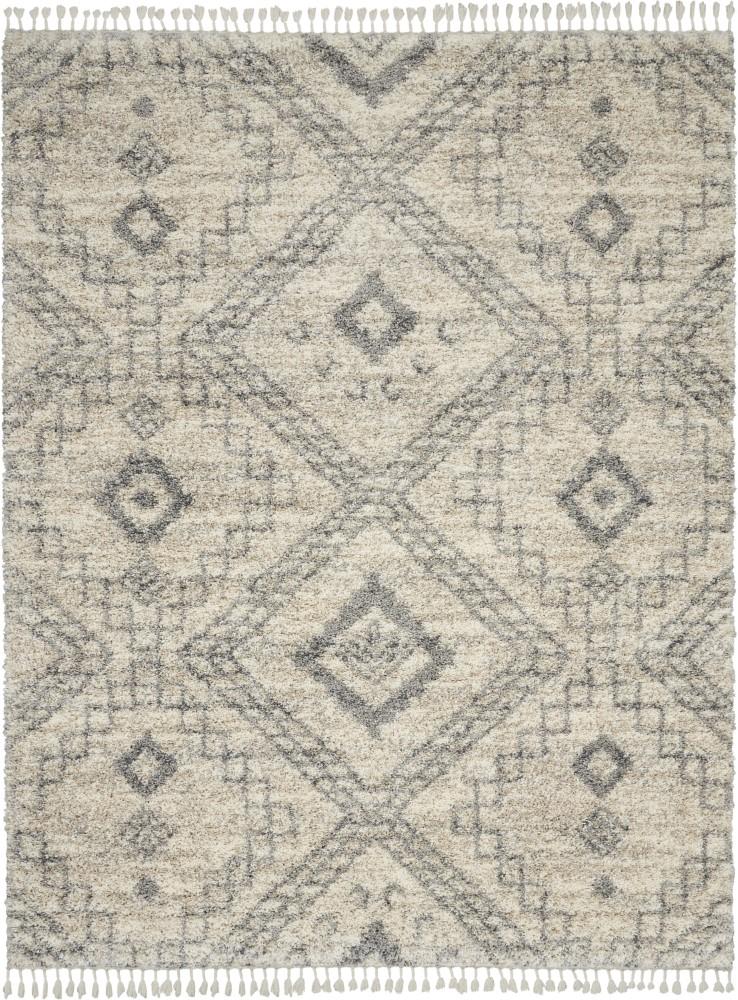Nourison - Oslo Shag OSL02 710in x 106in Large Ivory and Bone Scandinavian Shag Rug - OSL02-99446711175 veiw 1