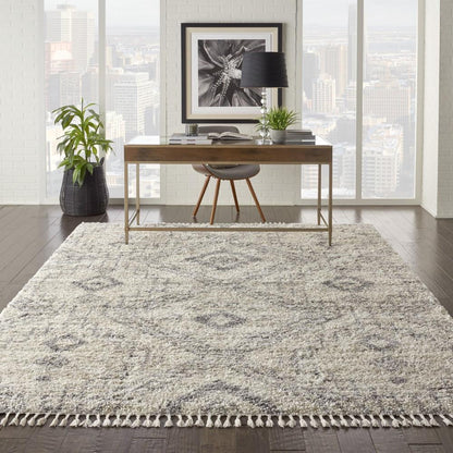 Nourison - Oslo Shag OSL02 710in x 106in Large Ivory and Bone Scandinavian Shag Rug - OSL02-99446711175 veiw 2