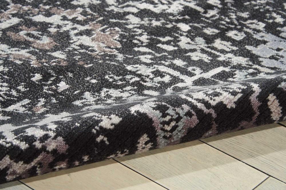 Nourison - Twilight TWI13 Black and Grey 56in x 8 Area Rug - TWI13-99446293299_CLOSEOUT veiw 2