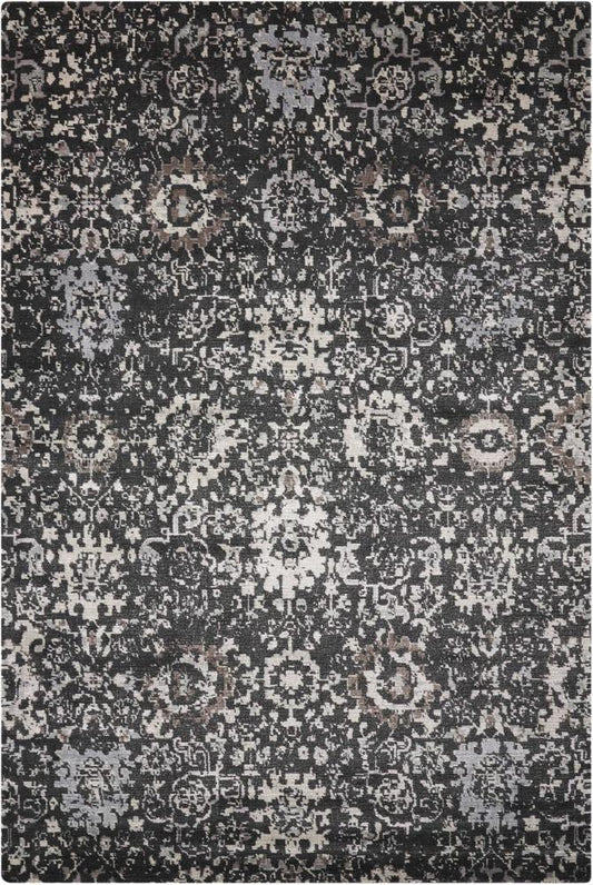 Nourison - Twilight TWI13 Black and Grey 79in x 99in Large Rug - TWI13-99446293305_CLOSEOUT veiw 1