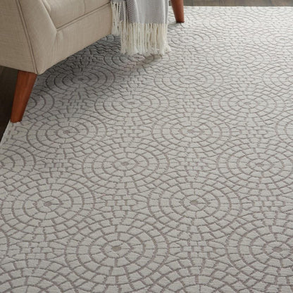 Nourison - Urban Chic URC04 White 4x6 Mid-century Area Rug - URC04-99446426314 - CLOSEOUT veiw 3