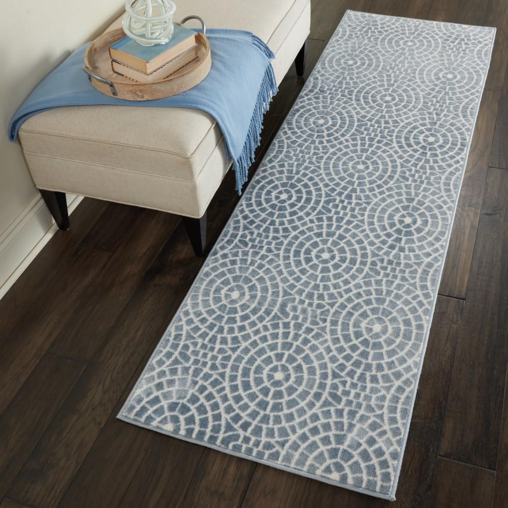 Nourison - Urban Chic URC04 Blue 22in x 73in Hallway Rug - URC04-99446426352_CLOSEOUT veiw 2