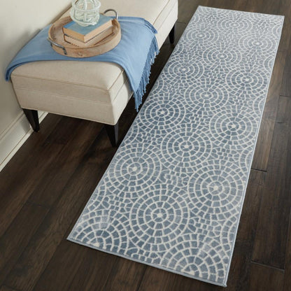 Nourison - Urban Chic URC04 Blue 22in x 73in Hallway Rug - URC04-99446426352_CLOSEOUT veiw 2