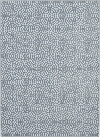 Nourison - Urban Chic URC04 Blue 4x6 Mid-century Area Rug - URC04-99446426390 veiw 1