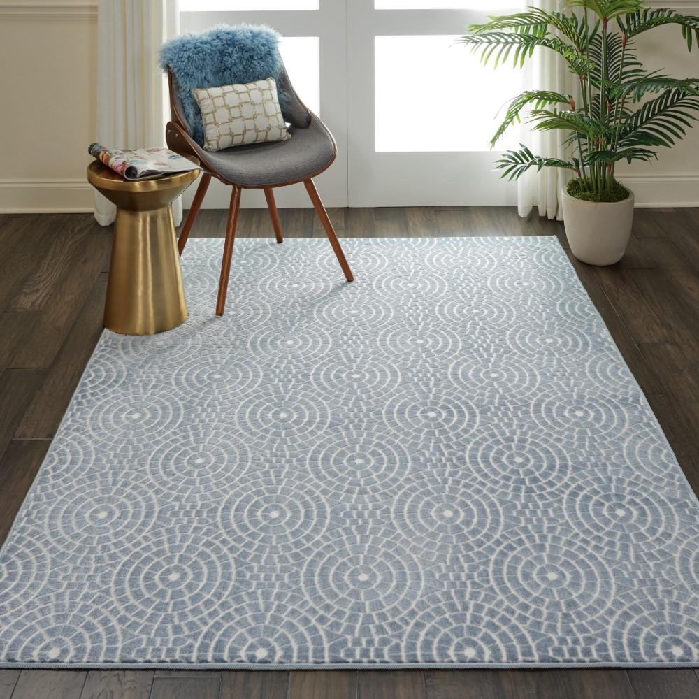 Nourison - Urban Chic URC04 Blue 4x6 Mid-century Area Rug - URC04-99446426390 veiw 2