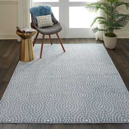 Nourison - Urban Chic URC04 Blue 4x6 Mid-century Area Rug - URC04-99446426390 veiw 2
