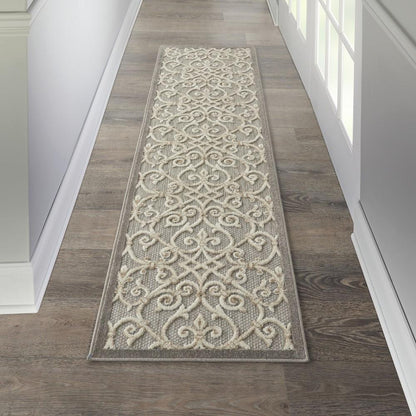 Nourison - Aloha 23in x 10 Grey Patio Area Rug - ALH21-99446739827 veiw 2