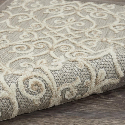 Nourison - Aloha 23in x 8 Grey Patio Area Rug - ALH21-99446739810 veiw 3