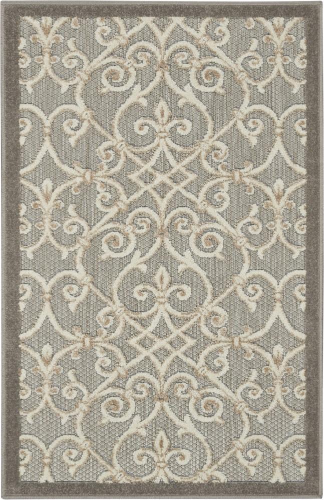 Nourison - Aloha 28in x 4 Grey Patio Area Rug - ALH21-99446739728 veiw 1