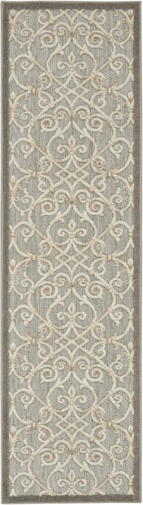 Nourison - Aloha 2 x 6 Grey Patio Area Rug - ALH21-99446739803 veiw 1