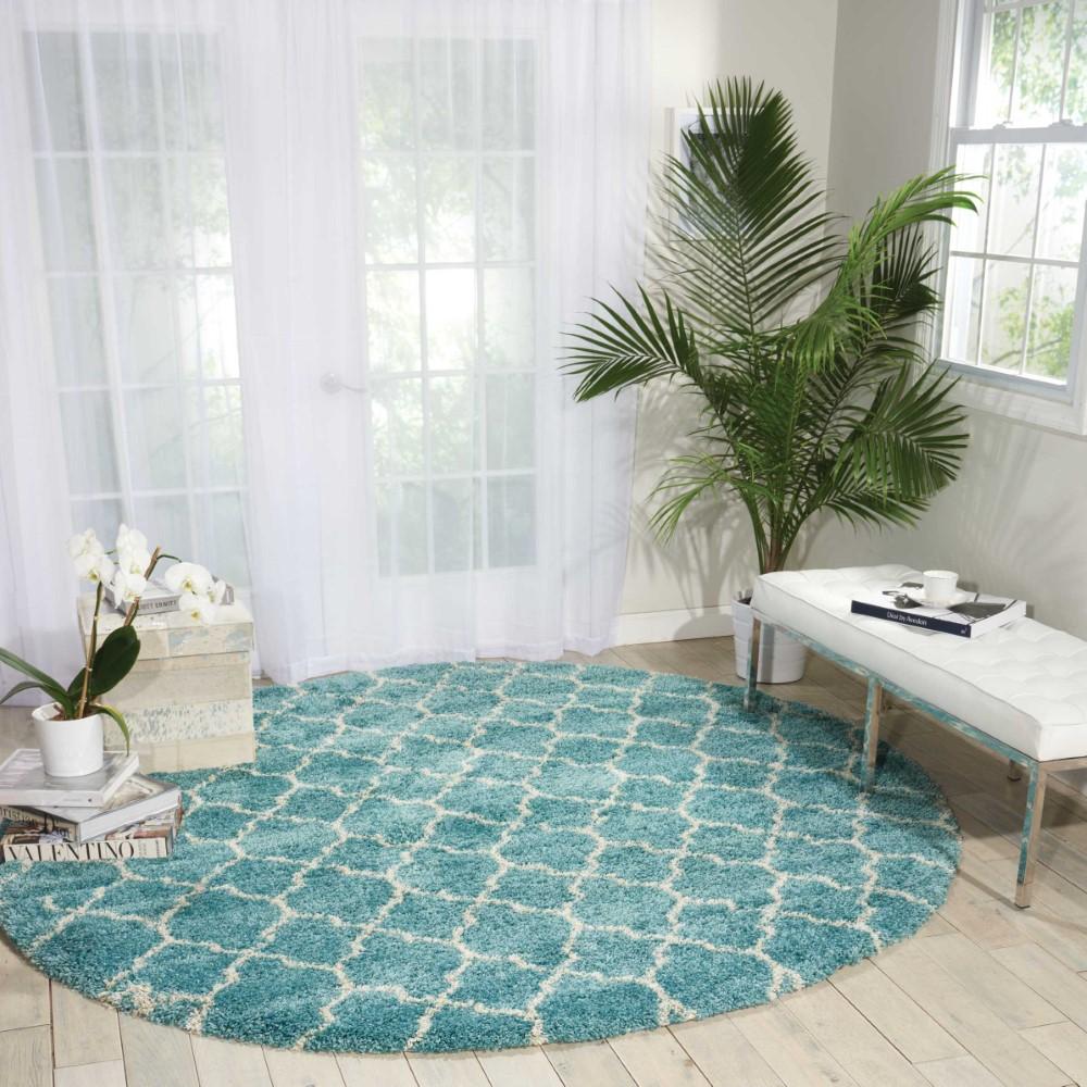 Nourison - Amore AMOR2 Blue 710in x Round Rug - AMOR2-99446331472_CLOSEOUT veiw 2