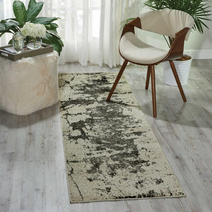 Nourison - Maxell MAE07Ivory/Bone 22in x 76in Hallway Rug - MAE07-99446343444 veiw 2