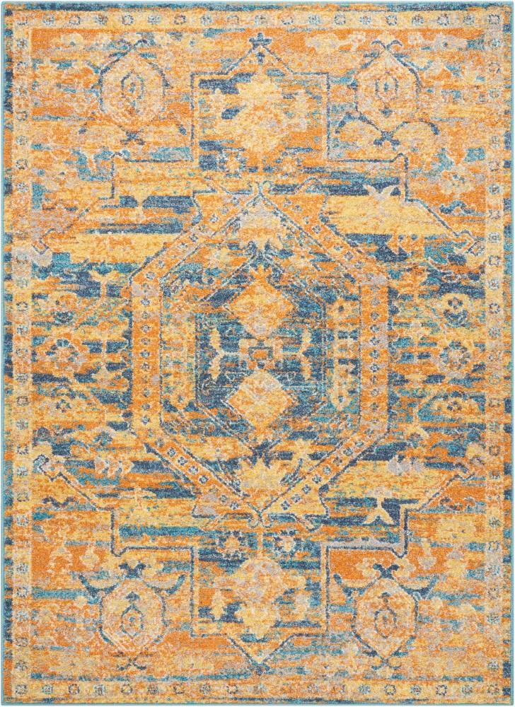 Nourison - Passion PSN07 Orange and Blue 39in x 59in Turkish Area Rug - PSN07-99446388353 veiw 1