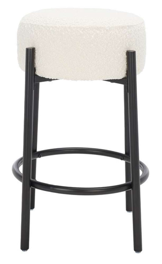 Safavieh - Paisleigh Metal Counter Stool - Ivory - Black - SFV5032A veiw 1