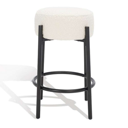 Safavieh - Paisleigh Metal Counter Stool - Ivory - Black - SFV5032A veiw 2