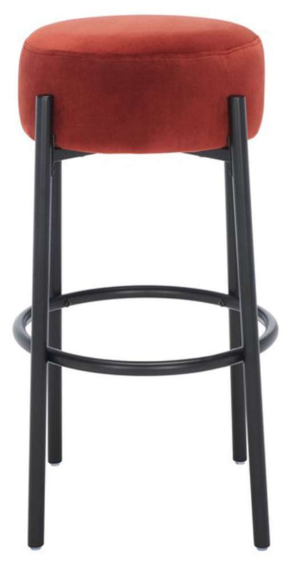 Safavieh - Paisleigh Metal Leg Barstool - Rust - Black - SFV5031C veiw 1
