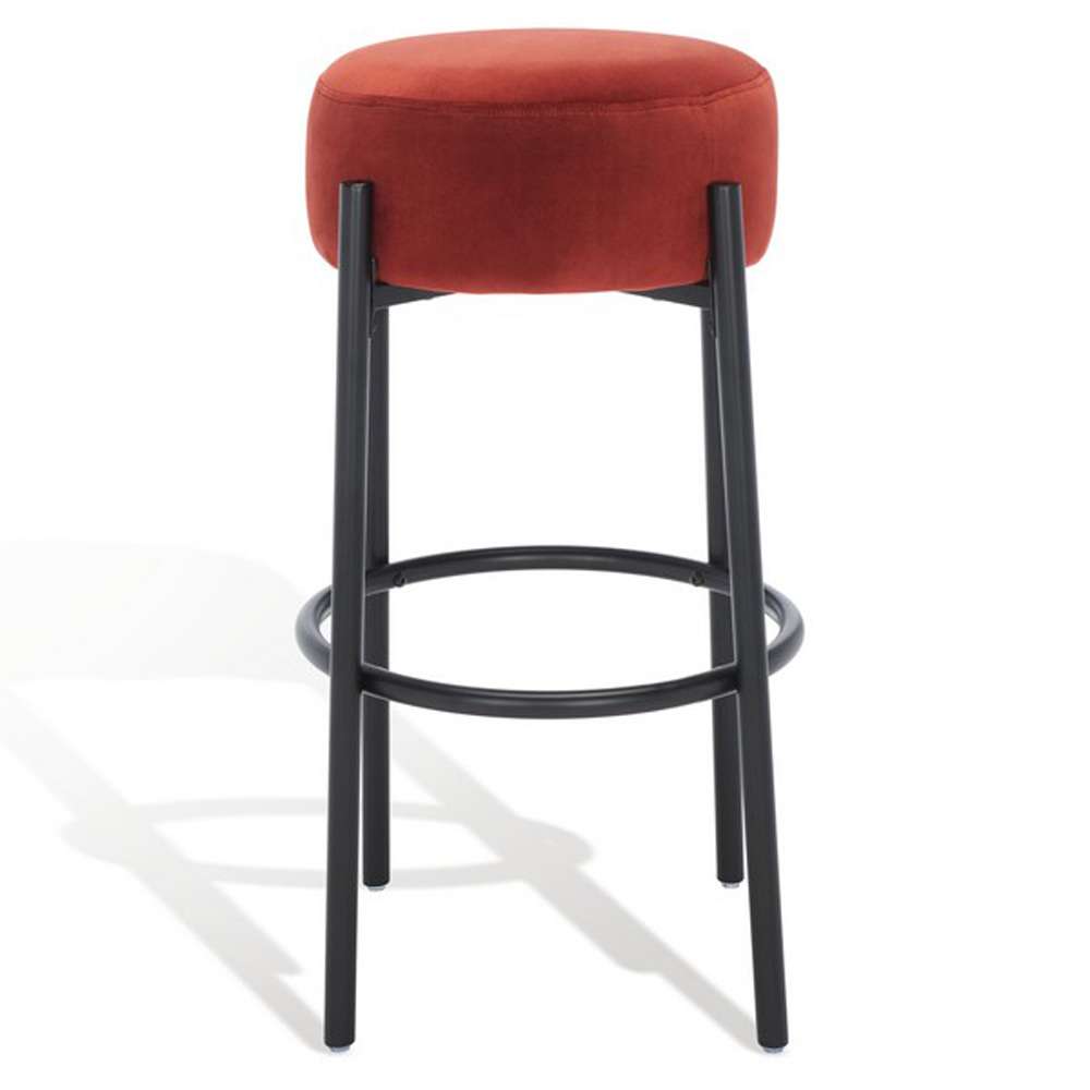 Safavieh - Paisleigh Metal Leg Barstool - Rust - Black - SFV5031C veiw 2
