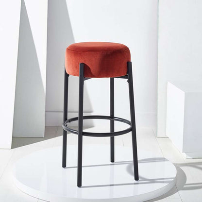 Safavieh - Paisleigh Metal Leg Barstool - Rust - Black - SFV5031C veiw 3