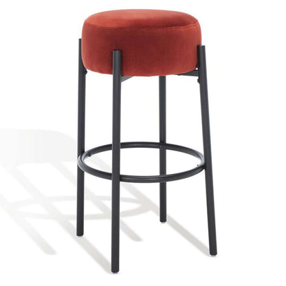 Safavieh - Paisleigh Metal Leg Barstool - Rust - Black - SFV5031C veiw 4
