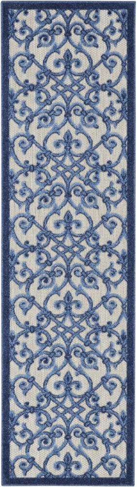 Nourison - Aloha 23in x 10 Blue Patio Area Rug - ALH21-99446739643 veiw 1