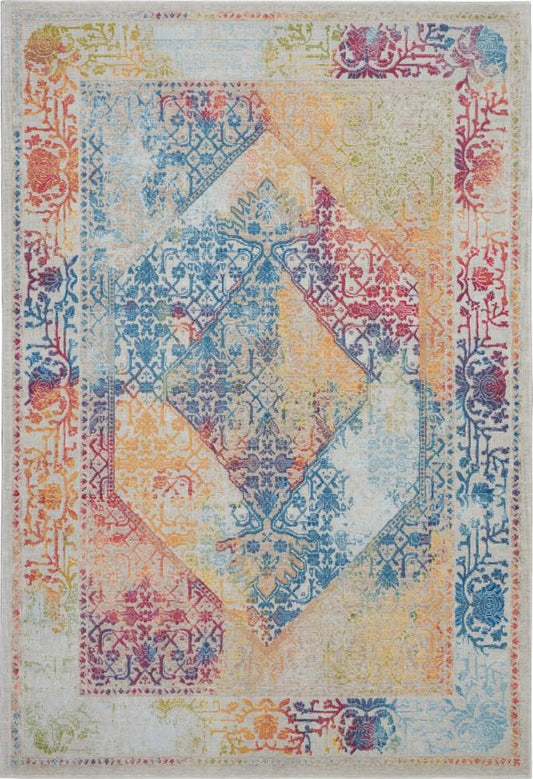 Nourison - Ankara Global ANR04 Multicolor 4x6 Boho Area Rug - ANR04-99446456823_CLOSEOUT veiw 1