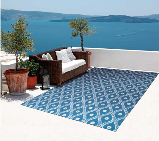 Nourison - Home & Garden RS085 Dark Blue 79in x 1010in Rug - RS085-99446207548_CLOSEOUT veiw 2
