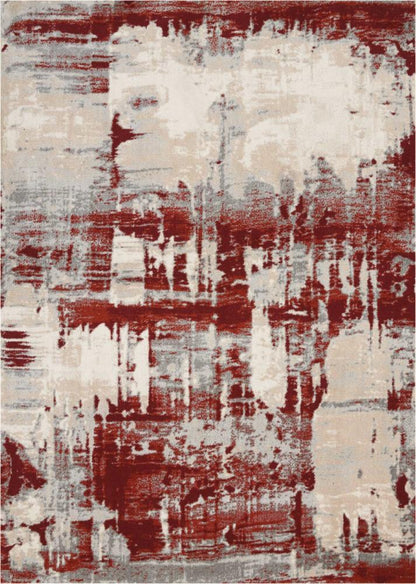 Nourison - Maxell MAE14 White and Red 310in x 510in Area Rug - MAE14-99446017406 veiw 1