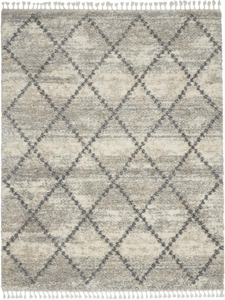Nourison - Oslo Shag OSL01 710in x 106in Large Ivory and Bone Scandinavian Shag Rug - OSL01-99446711076 veiw 1