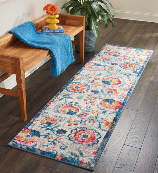 Nourison - Passion PSN19 White Multicolor 22in x 76in Hallway Rug - PSN19-99446403841 veiw 2