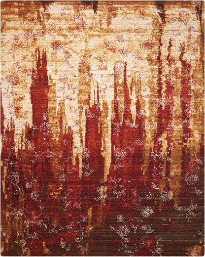 Nourison - Rhapsody RH006 Yellow and Red 86in x 116in Rug - RH006-99446187253_CLOSEOUT veiw 1