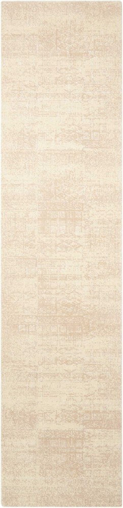Nourison - Silk Elements SKE21 White 25in x 10 Hallway Rug - SKE21-99446295385_CLOSEOUT veiw 1