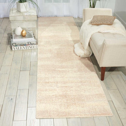 Nourison - Silk Elements SKE21 White 25in x 10 Hallway Rug - SKE21-99446295385_CLOSEOUT veiw 2