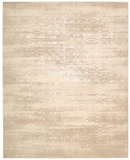 Nourison - Silk Elements SKE21 White 56in x 8 Area Rug - SKE21-99446295392_CLOSEOUT veiw 1