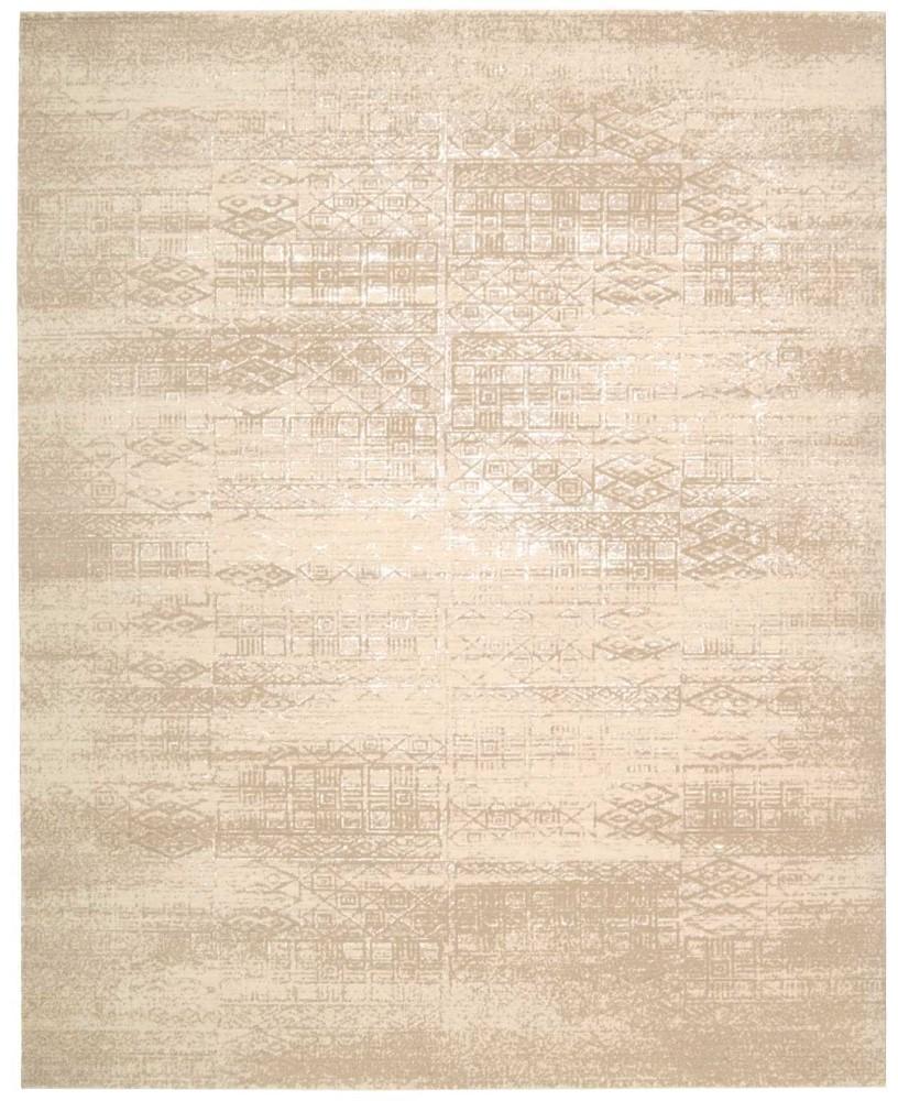 Nourison - Silk Elements SKE21 White 79in x 99in Rug - SKE21-99446295408_CLOSEOUT veiw 1