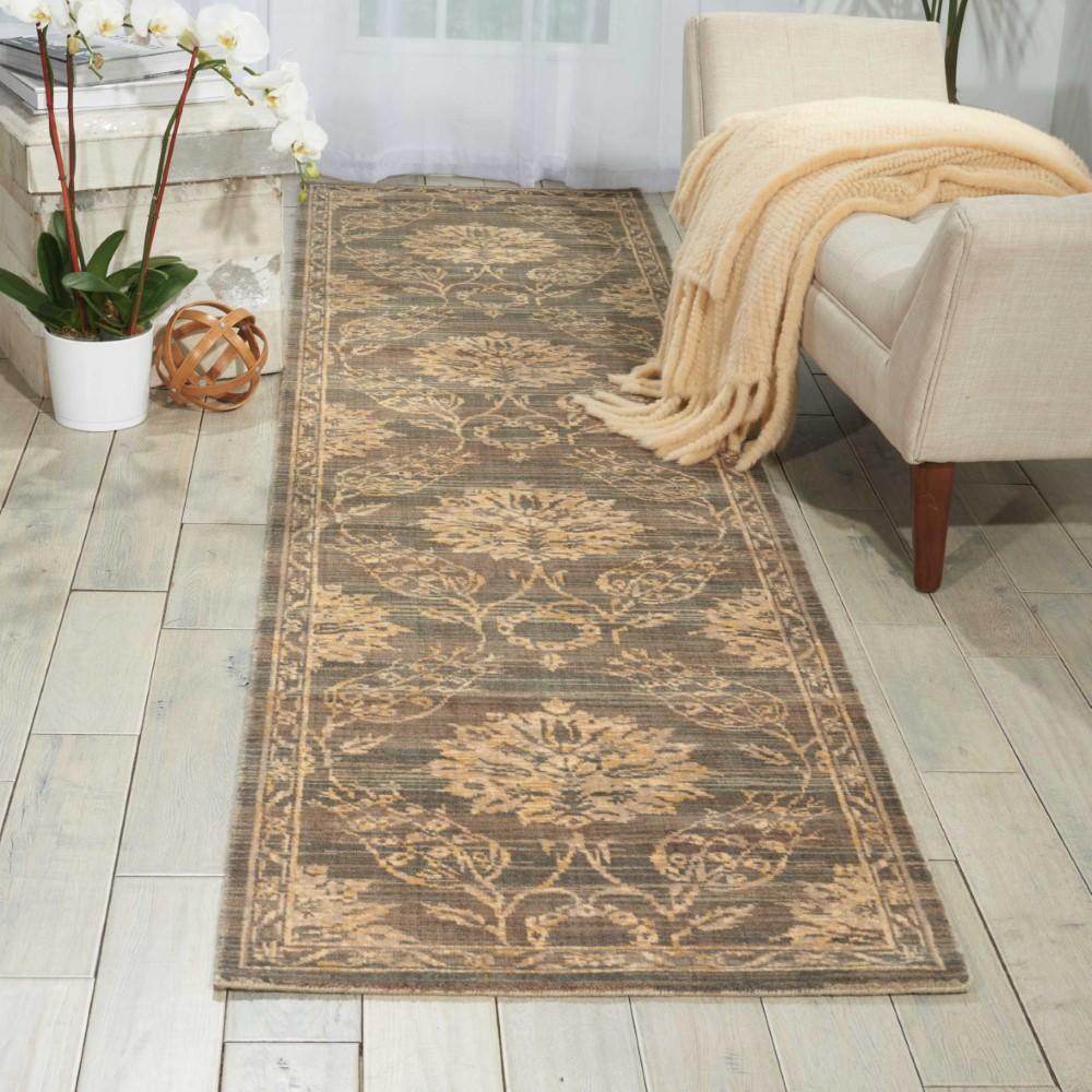 Nourison - Silk Elements SKE31 Grey 25in x 10 Hallway Rug - SKE31-99446188847_CLOSEOUT veiw 2