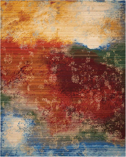 Nourison - Rhapsody RH016 Multicolor 56in x 8 Area Rug - RH016-99446251060_CLOSEOUT veiw 1