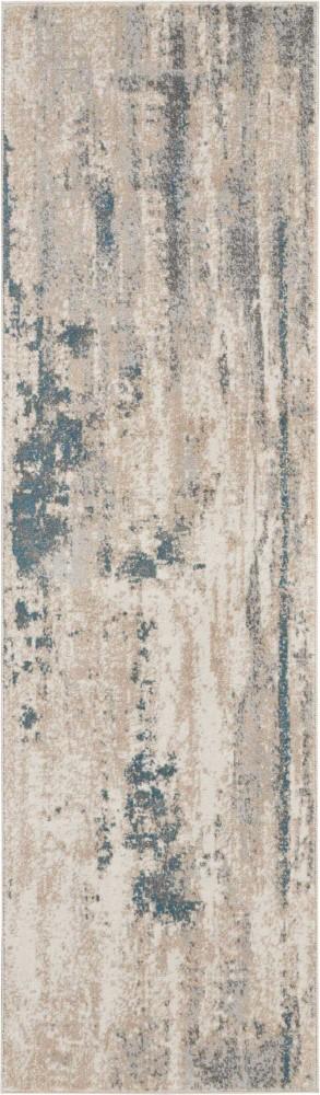 Nourison - Maxell MAE17 Blue and White 22in x 76in Hallway Rug - MAE17-99446082343 veiw 1