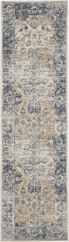 Malta by Kathy Ireland Home - MAI13 Blue/Ivory 22in x 77in Area Rug - MAI13-99446495365 - CLOSEOUT veiw 1