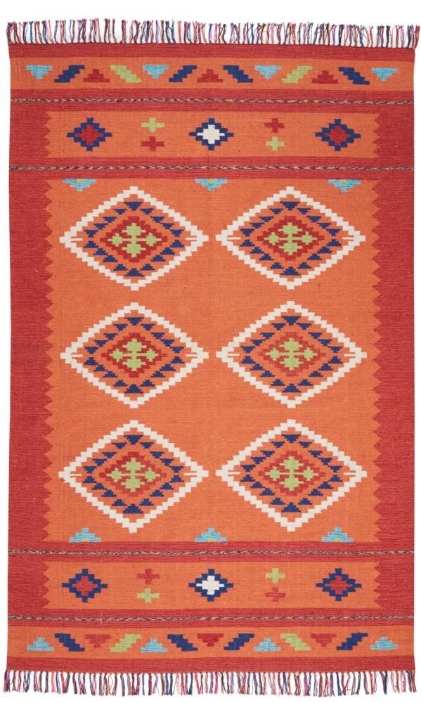 Nourison - Baja BAJ02 Orange 66in x 96in Large Flat Weave Rug - BAJ02-99446395627 veiw 1