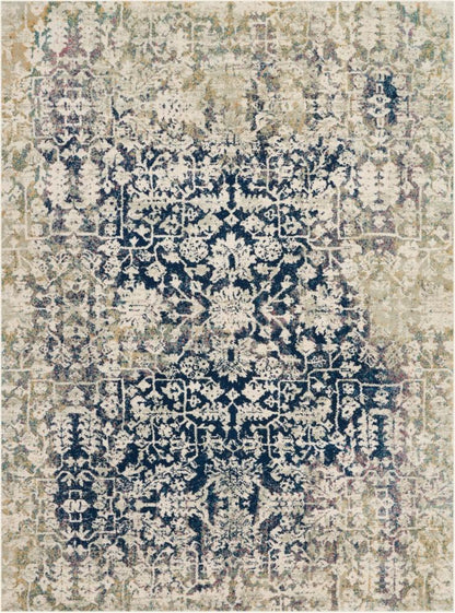 Nourison - Fusion FSS12 Blue and Ivory 710in x 106in Oversized Plush Shag Rug - FSS12-99446317209 - CLOSEOUT veiw 1