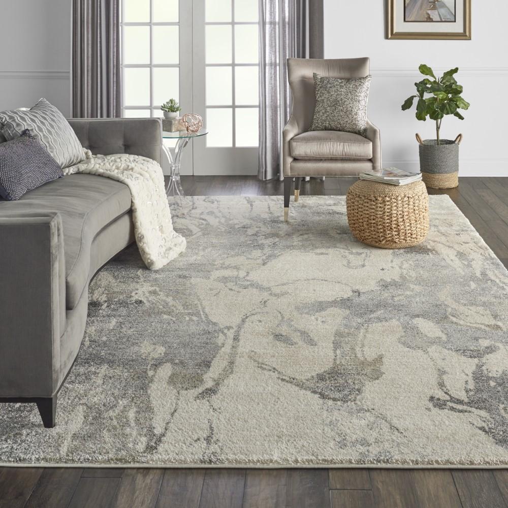 Nourison - Fusion FSS16 Cream Grey 710in x 106in Large Rug - FSS16-99446488350 veiw 2