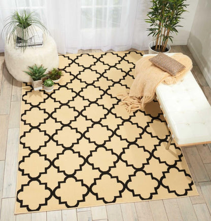 Nourison - Grafix GRF08 Black and White 53in x 73in Area Rug - GRF08-99446394996_CLOSEOUT veiw 2