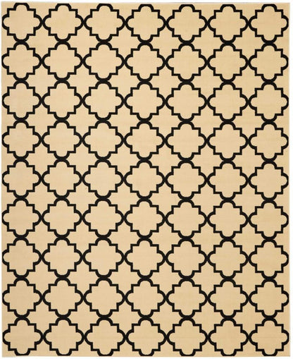 Nourison - Grafix GRF08 Black and White 710in x 910in Large Rug - GRF08-99446395009_CLOSEOUT veiw 1